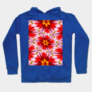 Red Floral Pattern Hoodie